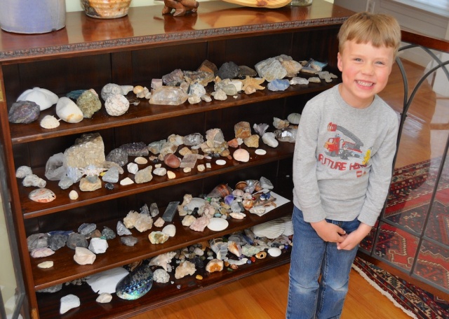 Patrick and the rock collection