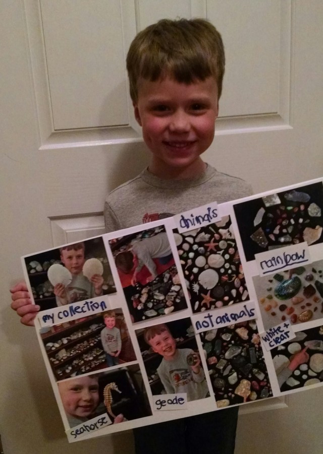 Patrick with his rock poster